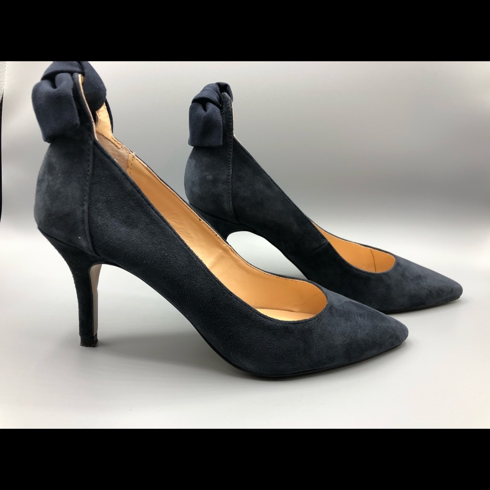 Blue Suede Pumps